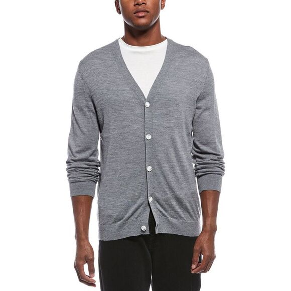 Theory MensEssential Wool Cardigan, Gray
